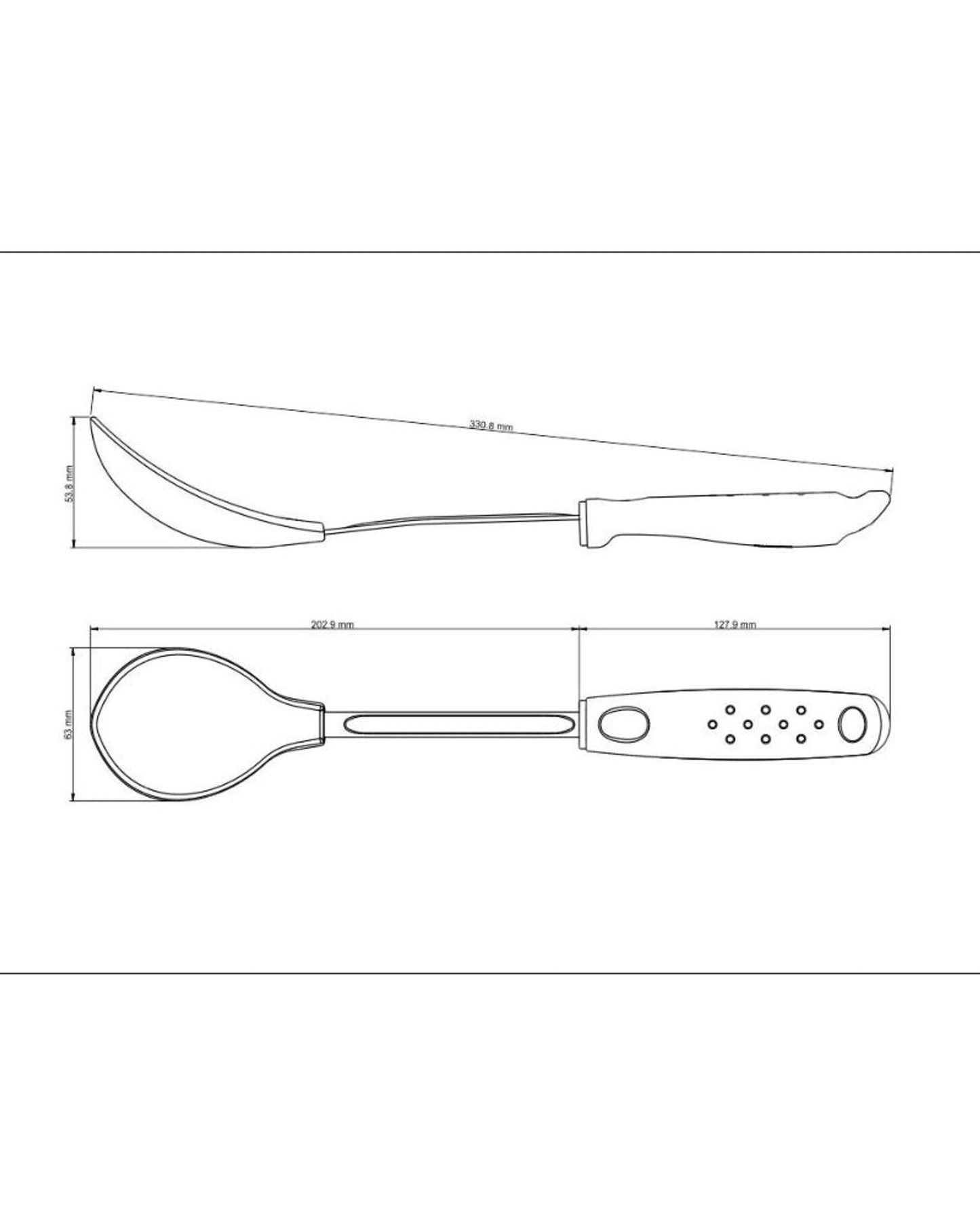 Tramontina Utilitá Nylon Rice Spoon with Black Polypropylene Handle