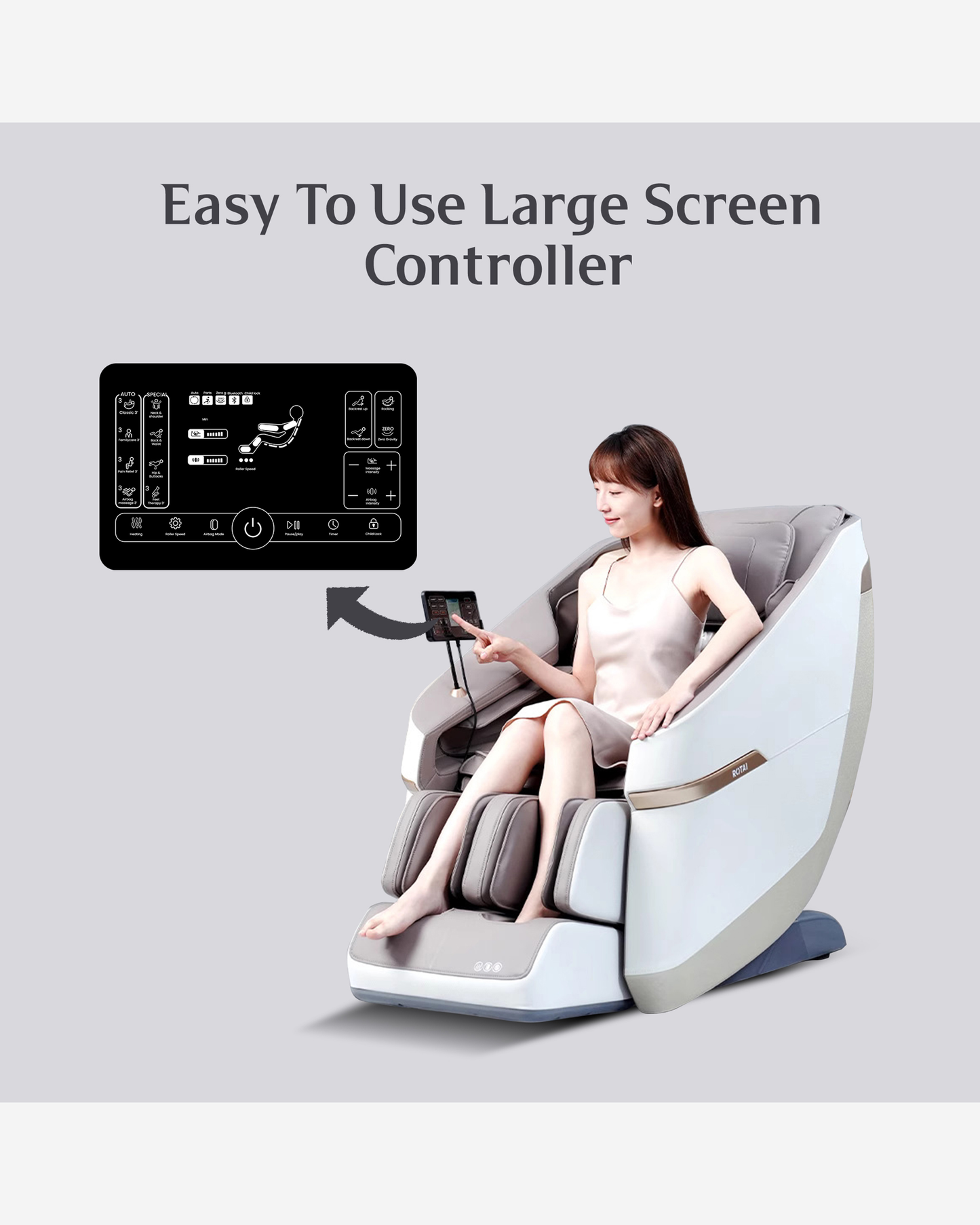 Rotai A36 Max Massage Chair Grey
