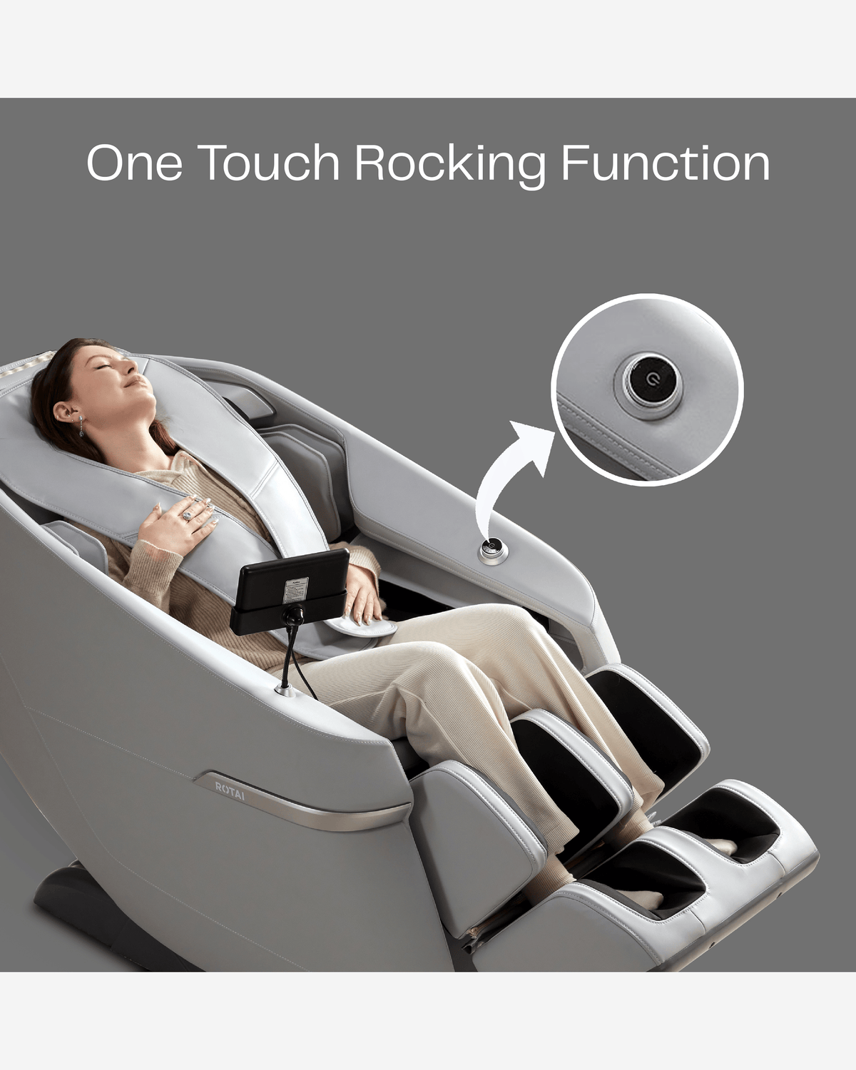 Rotai Ekanite Massage Chair Grey