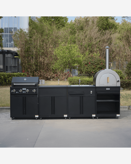 Thor Kitchen Modular Outdoor Kitchen Island 4Pc Black