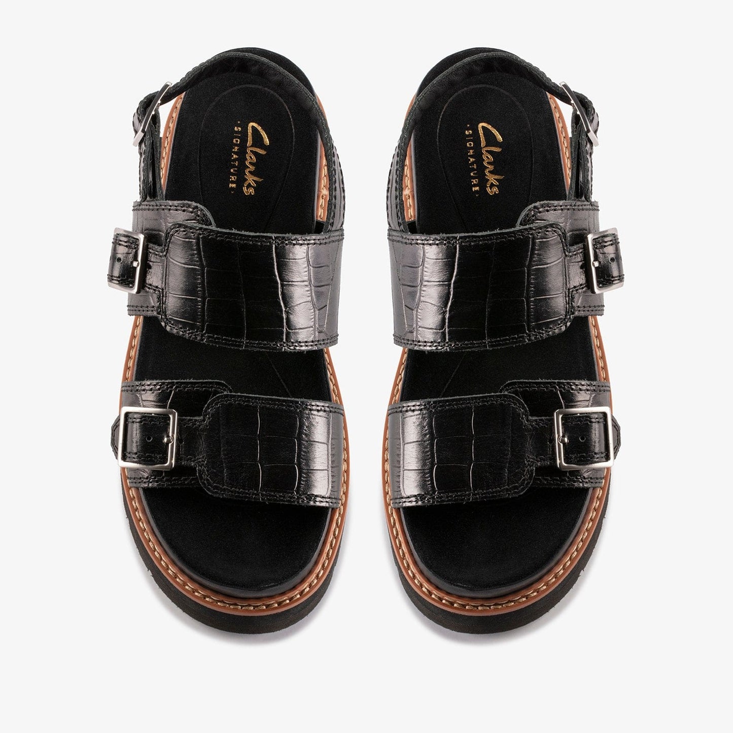 Clarks Womens Orianna Glide Black Interest (Standard Fit)