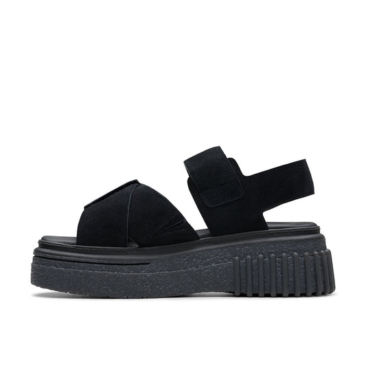 Clarks Womens Evamar Wish Black Suede (Standard Fit)