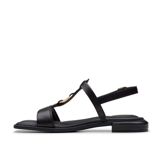 Clarks Womens Ariany Sling Black Leather (Standard Fit)