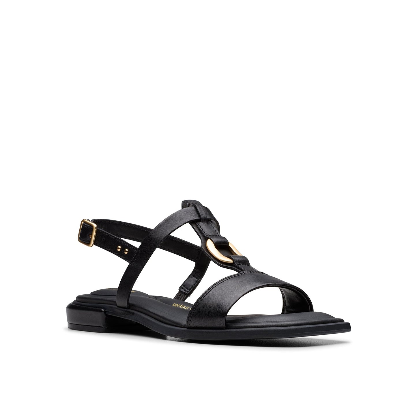 Clarks Womens Ariany Sling Black Leather (Standard Fit)
