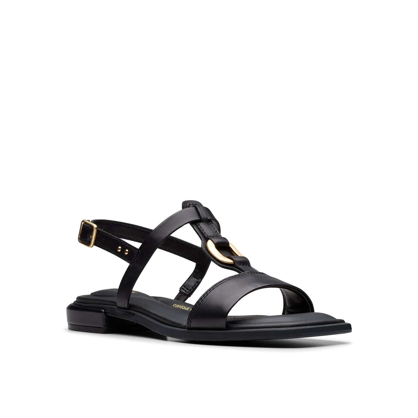 Clarks Womens Ariany Sling Black Leather (Standard Fit)