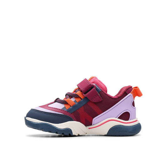 Clarks Girls Feather Track Toddler. (Wide Fit)