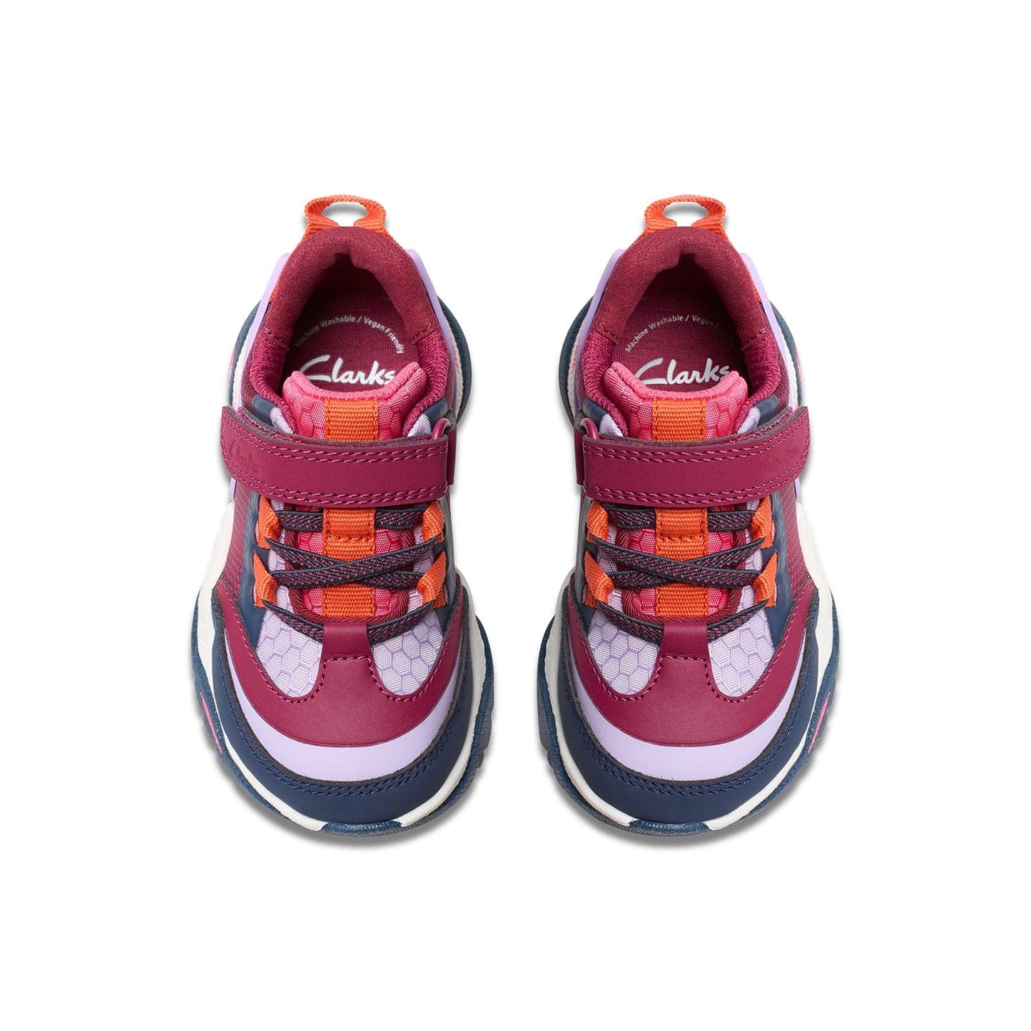 Clarks Girls Feather Track Toddler. (Wide Fit)