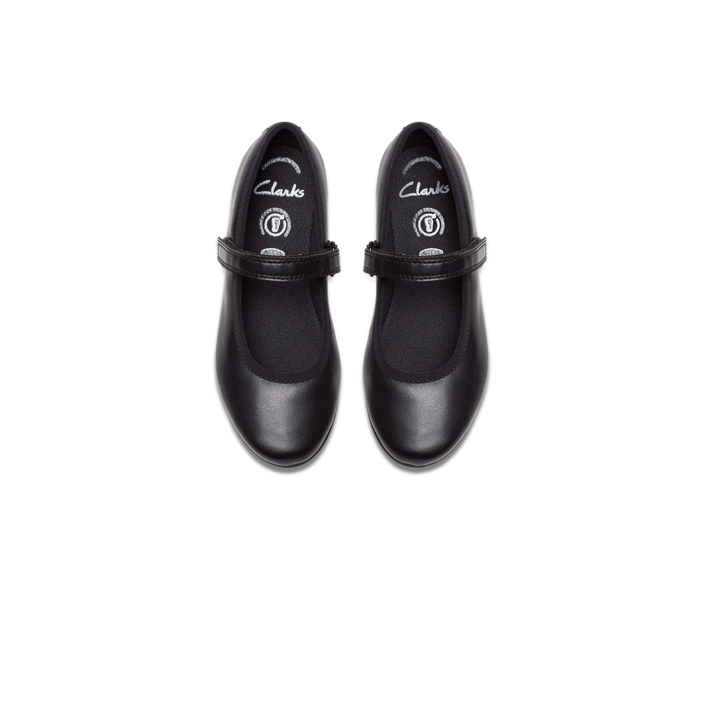 Clarks Girls Dance Wish Kid. Black (Wide Fit)