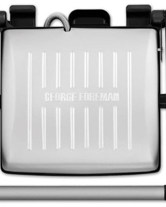 George Foreman Flexe (26250) Non-Stick Electric Grill-Flat 1650W-1960W Open Griddle, Panini Press, and Sandwich Maker, Restaurant & Office Use - White Gold- 1-Year Warranty