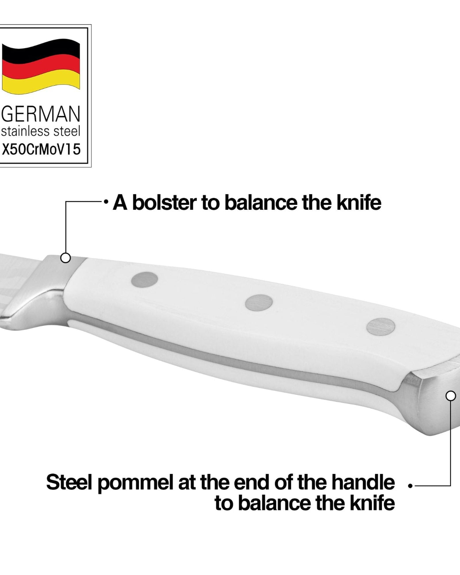 Fissman 8'' Slicing Knife Bonn - X50CrMoV15 steel