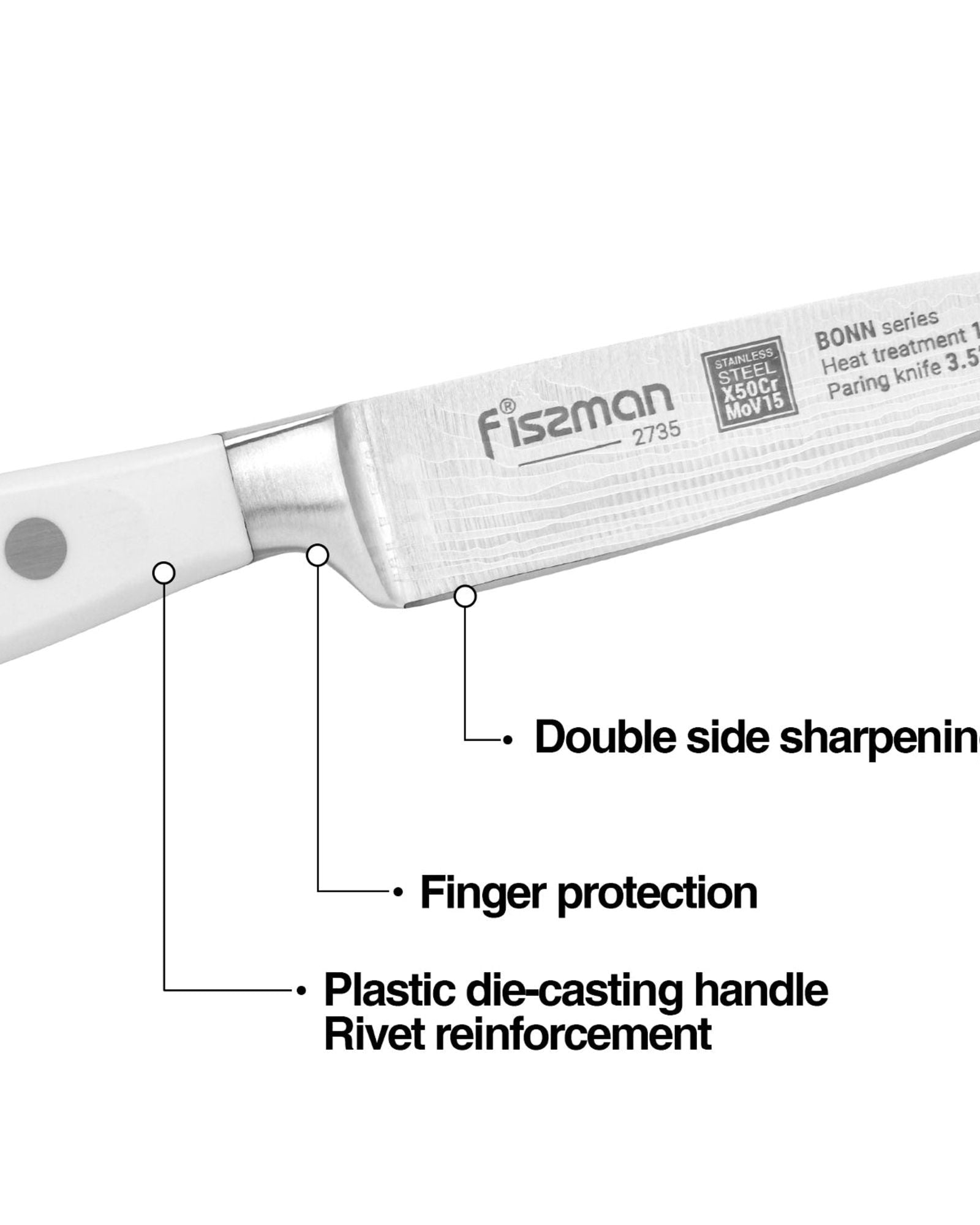Fissman 3.5'' Paring Knife Bonn - X50CrMoV15 steel