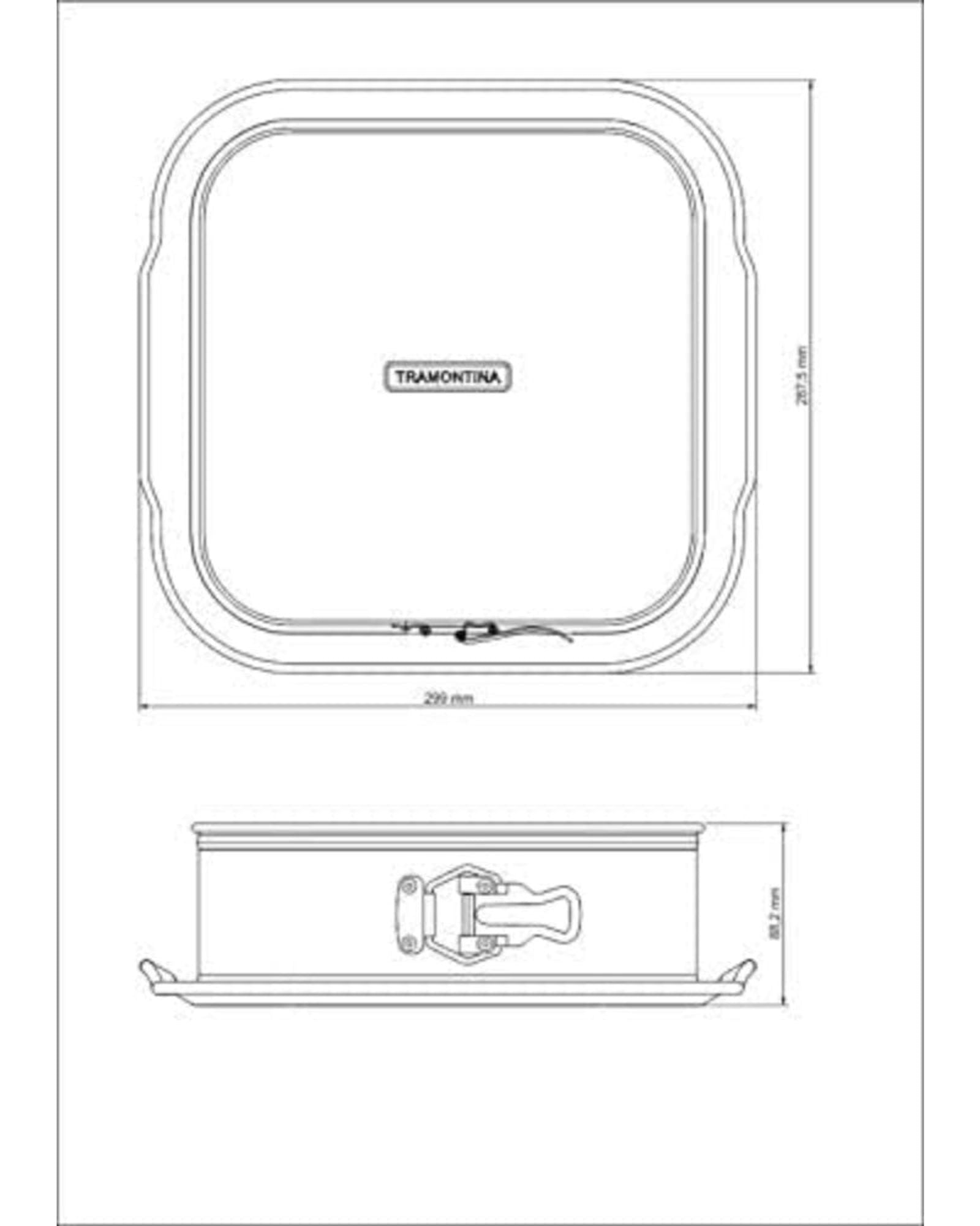 Tramontina Brazil 24cm Black Aluminum Baking Cake Pan with Removable Bottom with Interior and Exterior Starflon Max PFOA Free Nonstick Coating