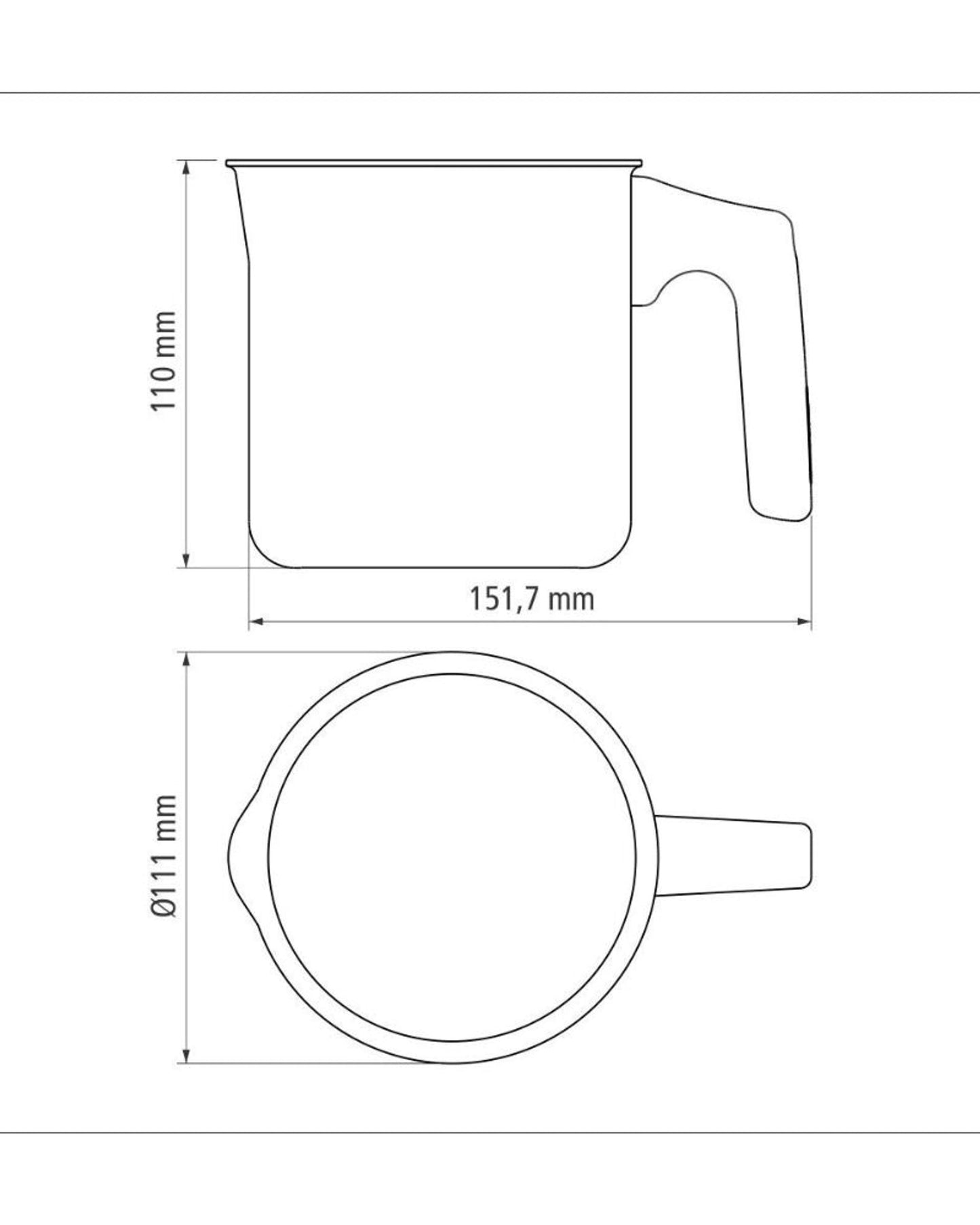 Tramontina Paris Aluminum Milk Boiler with Interior and Exterior Starflon Max Lead Nonstick Coating, 10 cm 0,8 L