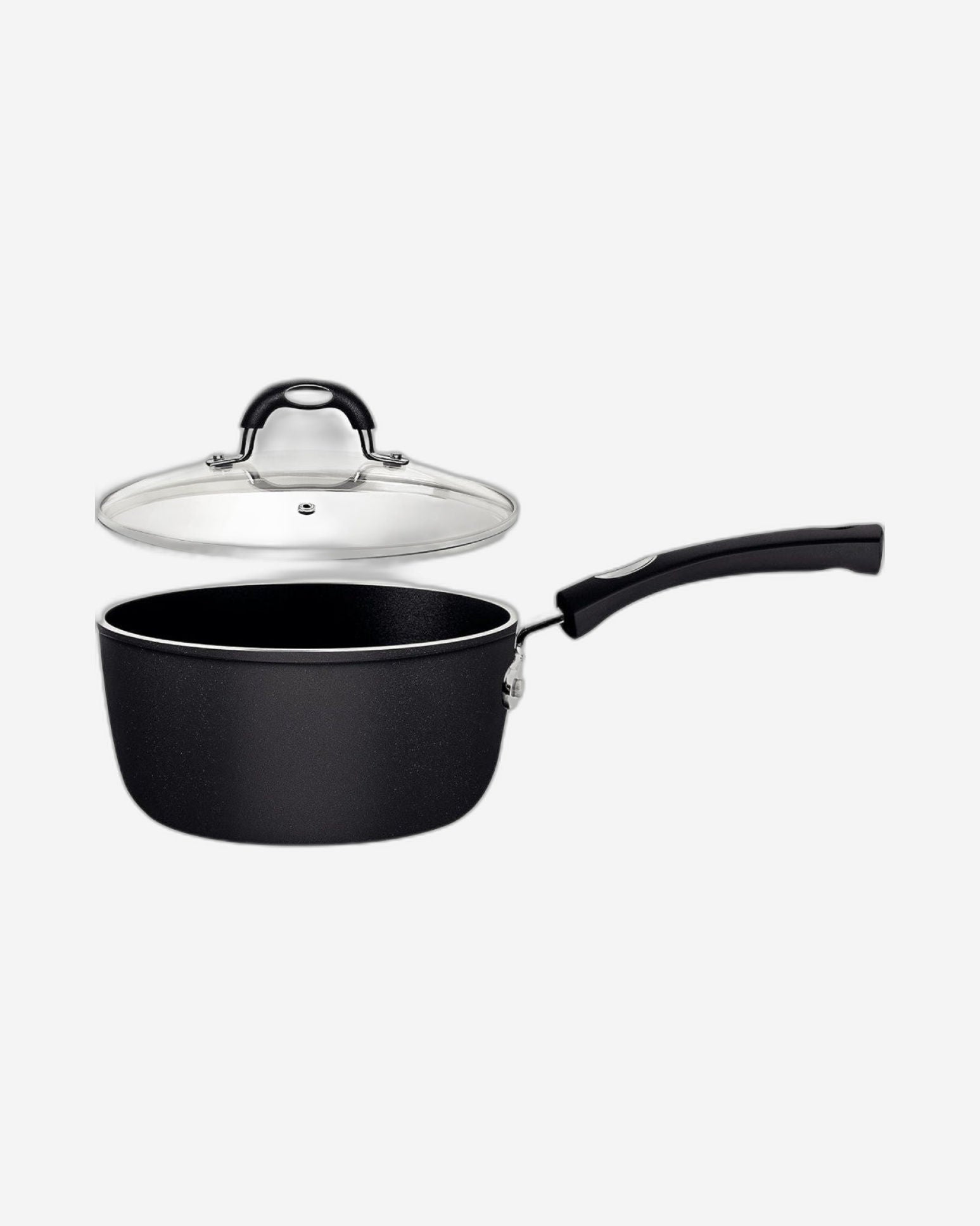 Tramontina Brazil Monaco Induction 18cm 2L Black Aluminum Saucepan with Interior and Exterior Starflon Premium PFOA Free Nonstick Coating