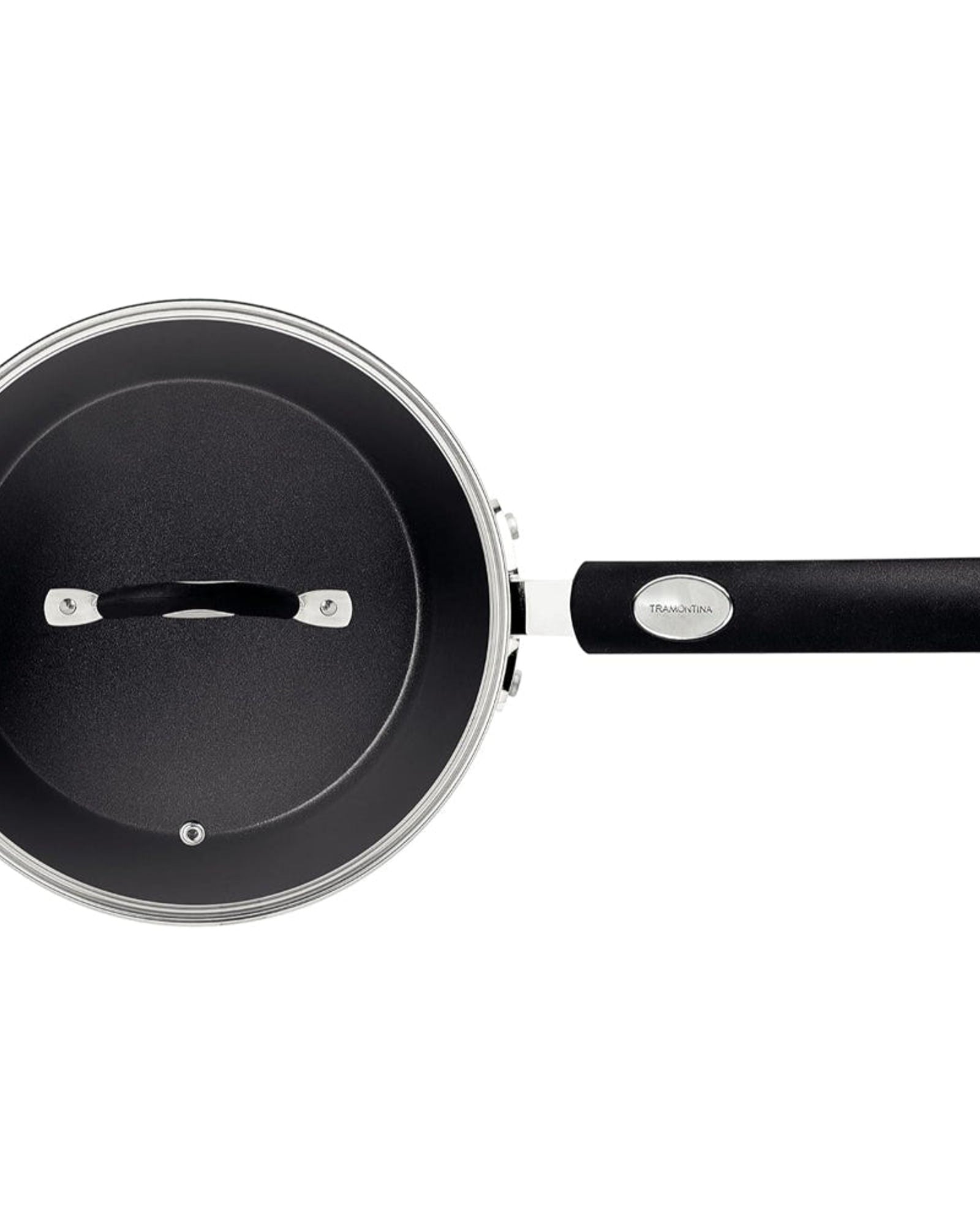 Tramontina Brazil Monaco Induction 20cm 2.6L Black Aluminum Saucepan with Interior and Exterior Starflon Premium PFOA Free Nonstick Coating
