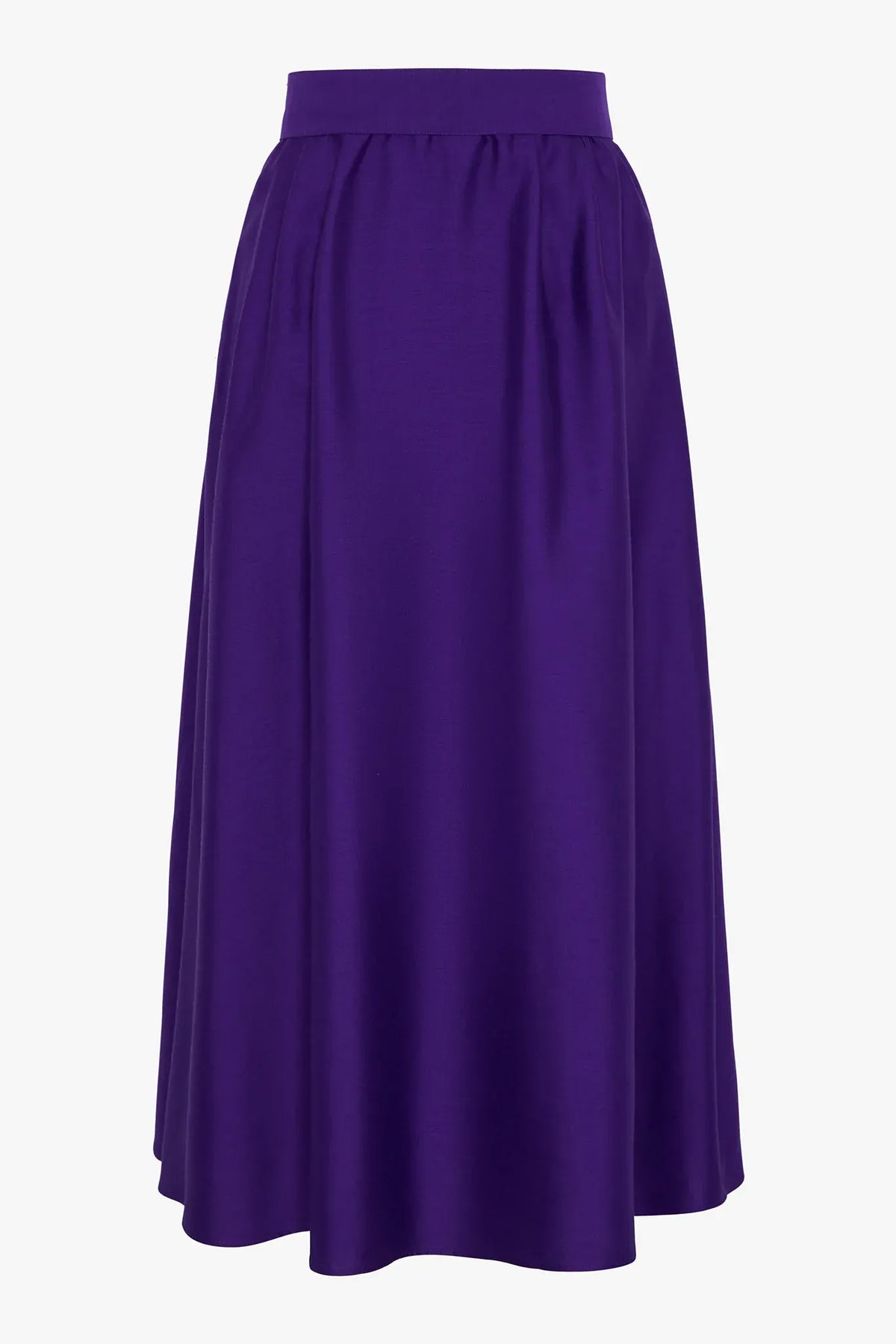 Gwen Wool Silk Skirt in Red