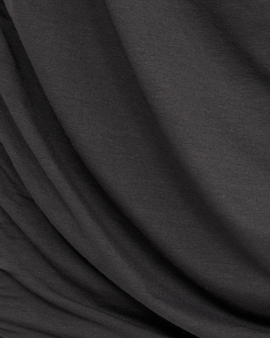 Reiss Ruched Short Jersey Dress - Charcoal