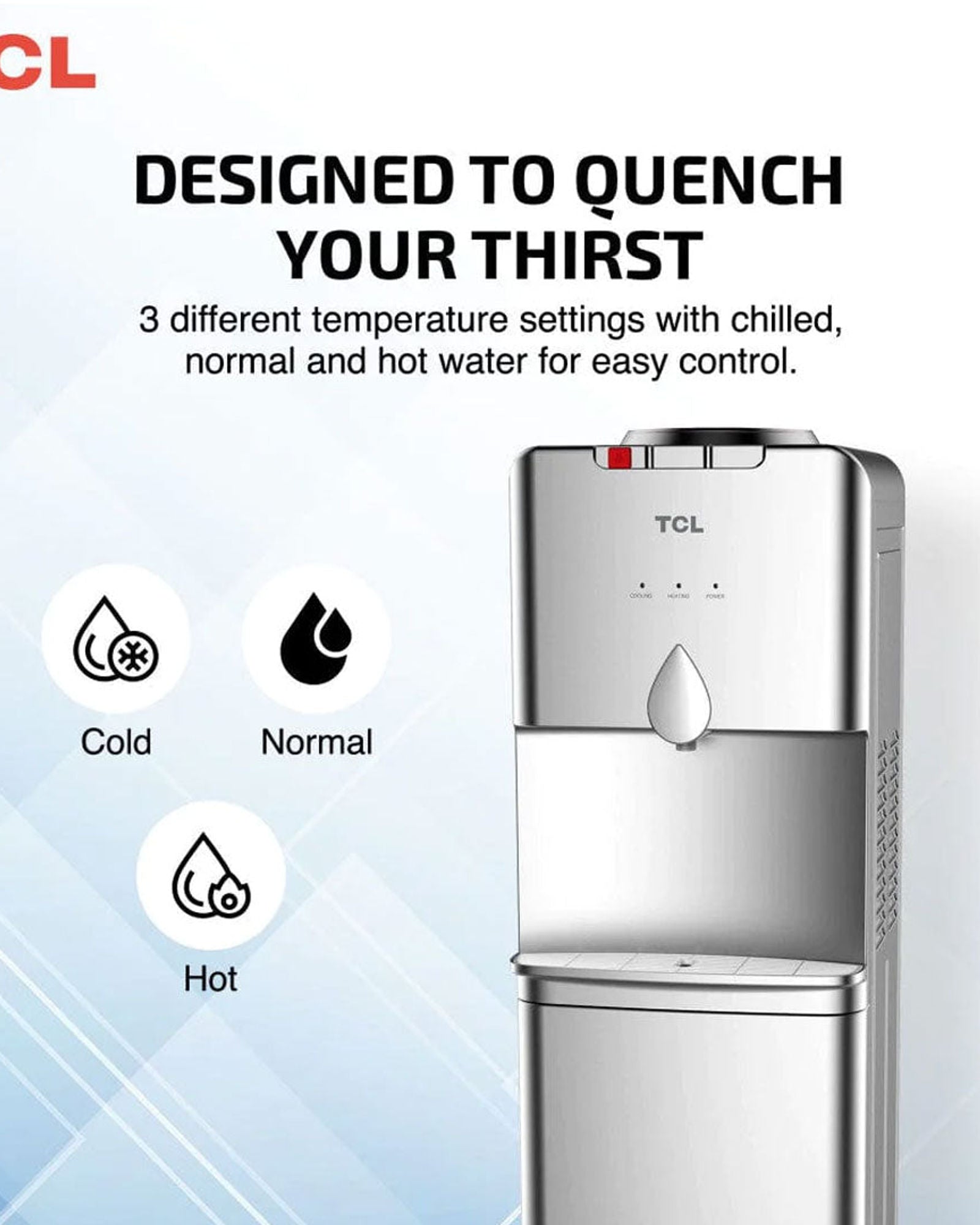 TCL 3-Tap Top Loading Water Dispenser