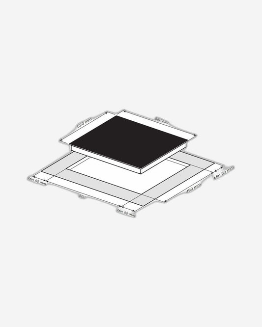 Bertazzoni Modern Series Built-In Ceramic Hob 90cm, Black