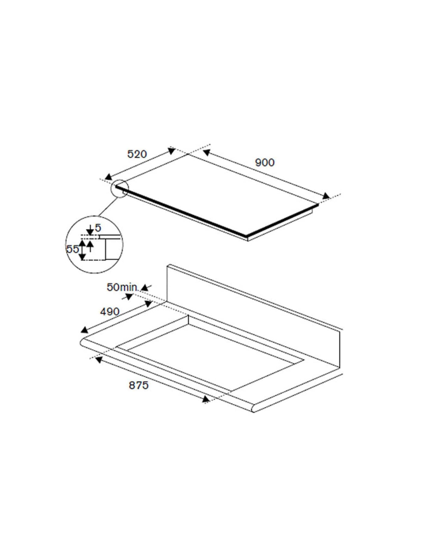 Bertazzoni Modern Series Induction Hob 90cm, Black