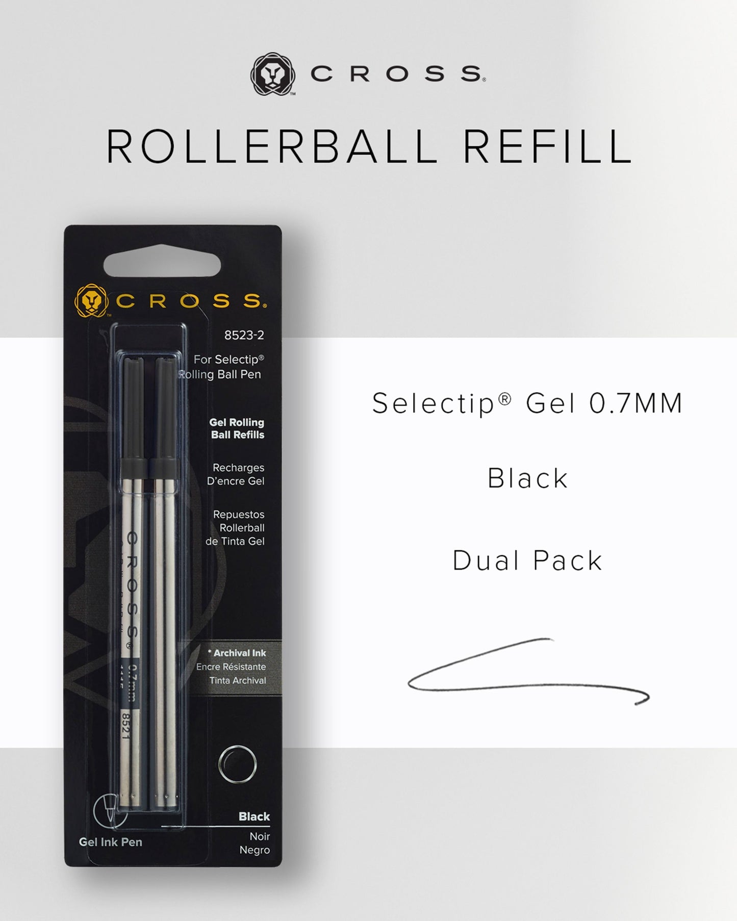 Cross Ballpoint Pen Refill - Black Slim - Single Pack