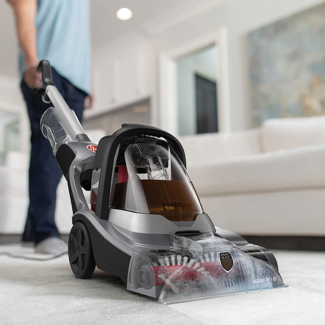 Hoover PowerDash Compact Carpet Cleaner, Lightweight Carpet & Upholstery Deep Cleaning with AQUASPIN Brush Bar, Removes Stains, Powerful Suction-CDCW-PDME - Warranty Included