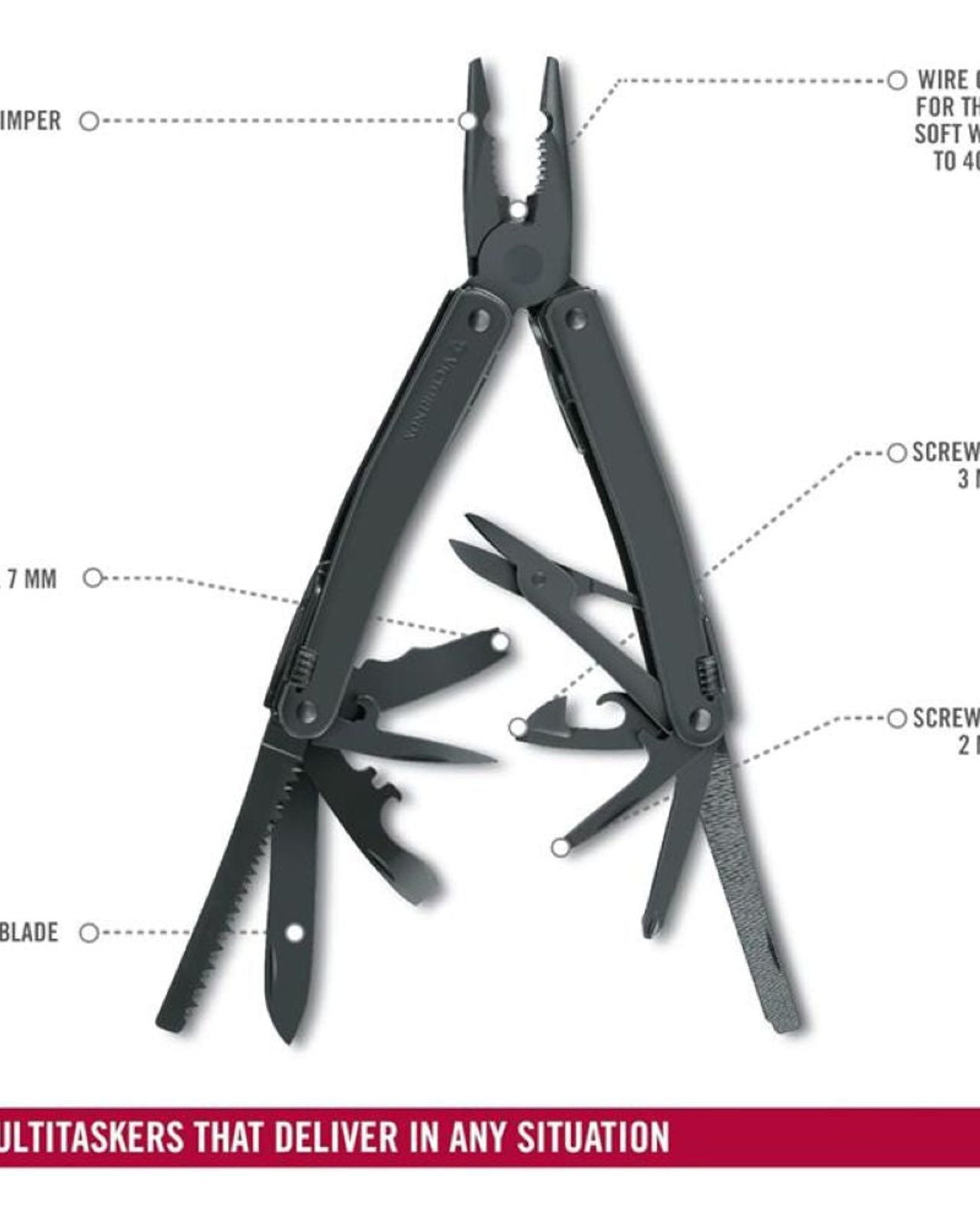 Victorinox Swiss Tool Spirit Xbs Black - with 25 function 3.0224.3CN