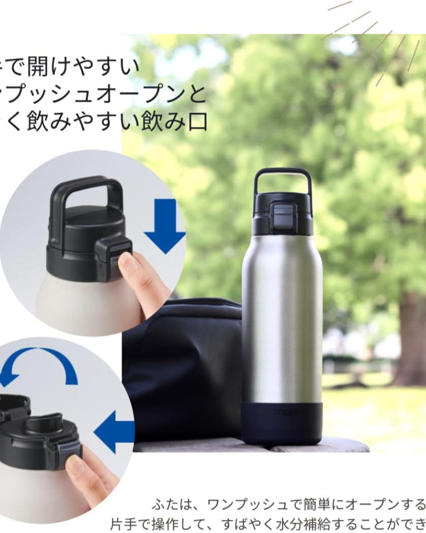 Vacuum Bottle 1L Black