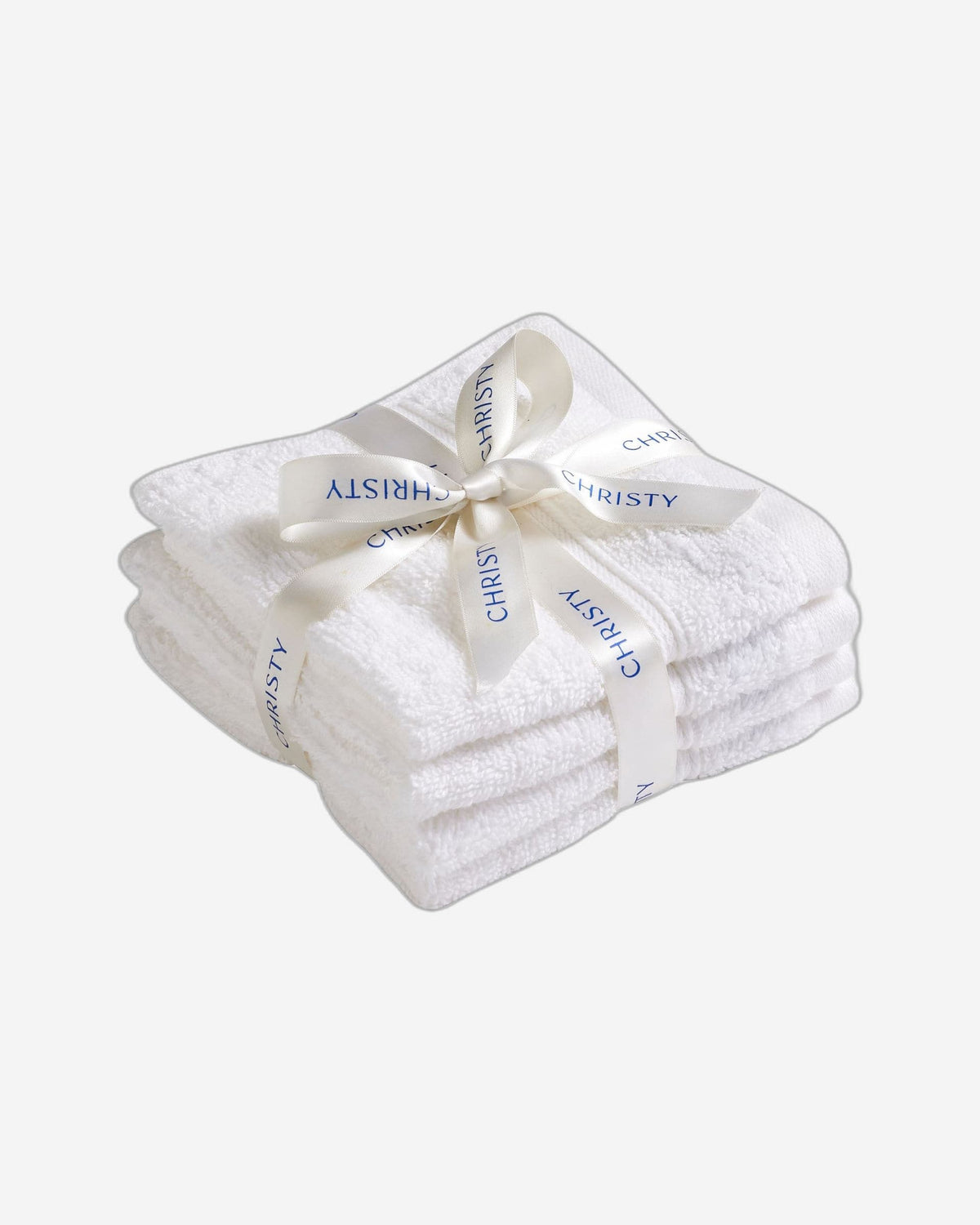 Christy Serene Face Towel Set 4Pc White