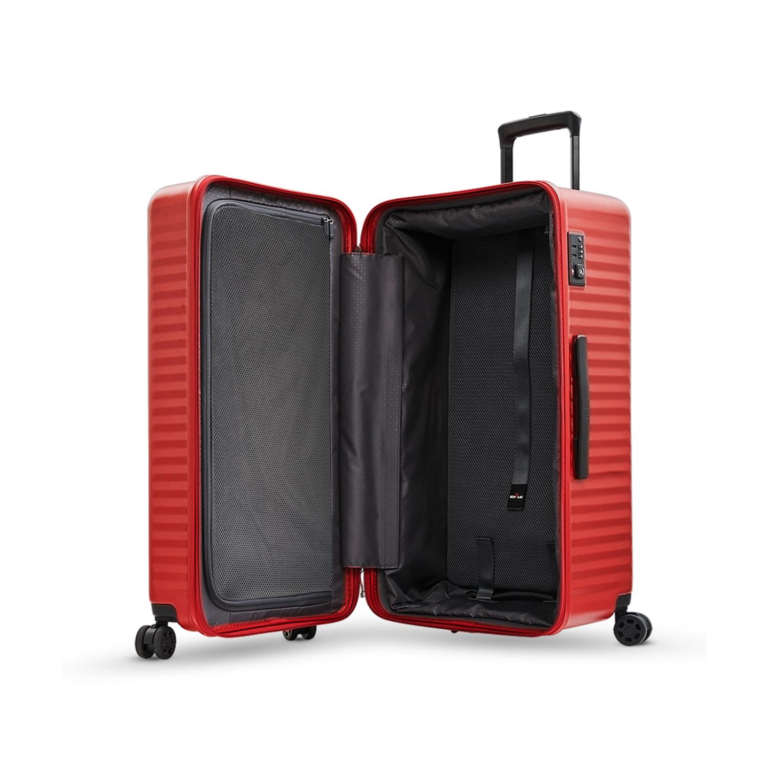 Echolac Celestra 75cm Supertrunk Hardcase 4 Double Wheel Luggage Trolley Red