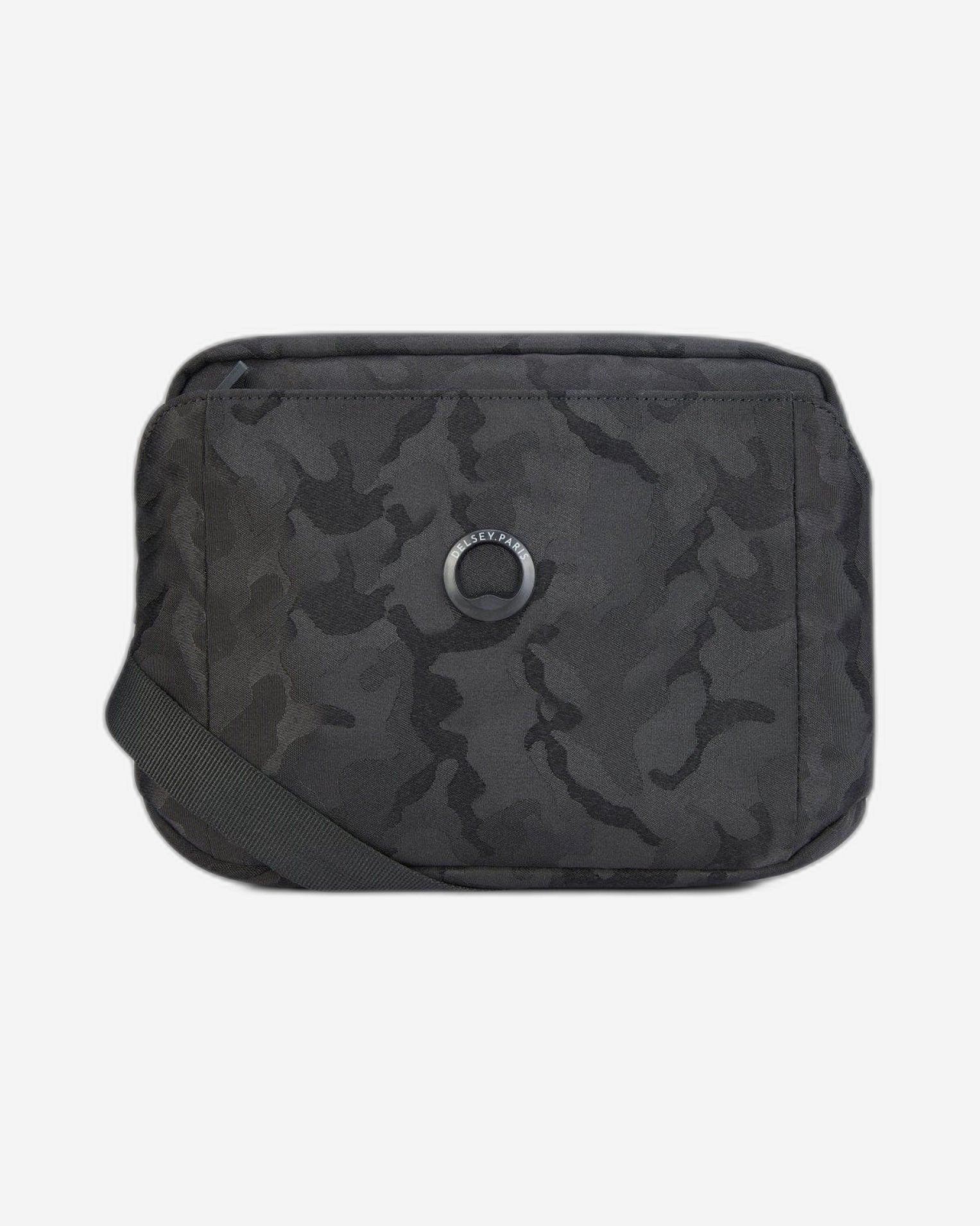 Delsey Paris Picpus 2 Comparment Horizontal Mini Crossbody Bag Black Camouflage - 00335411110