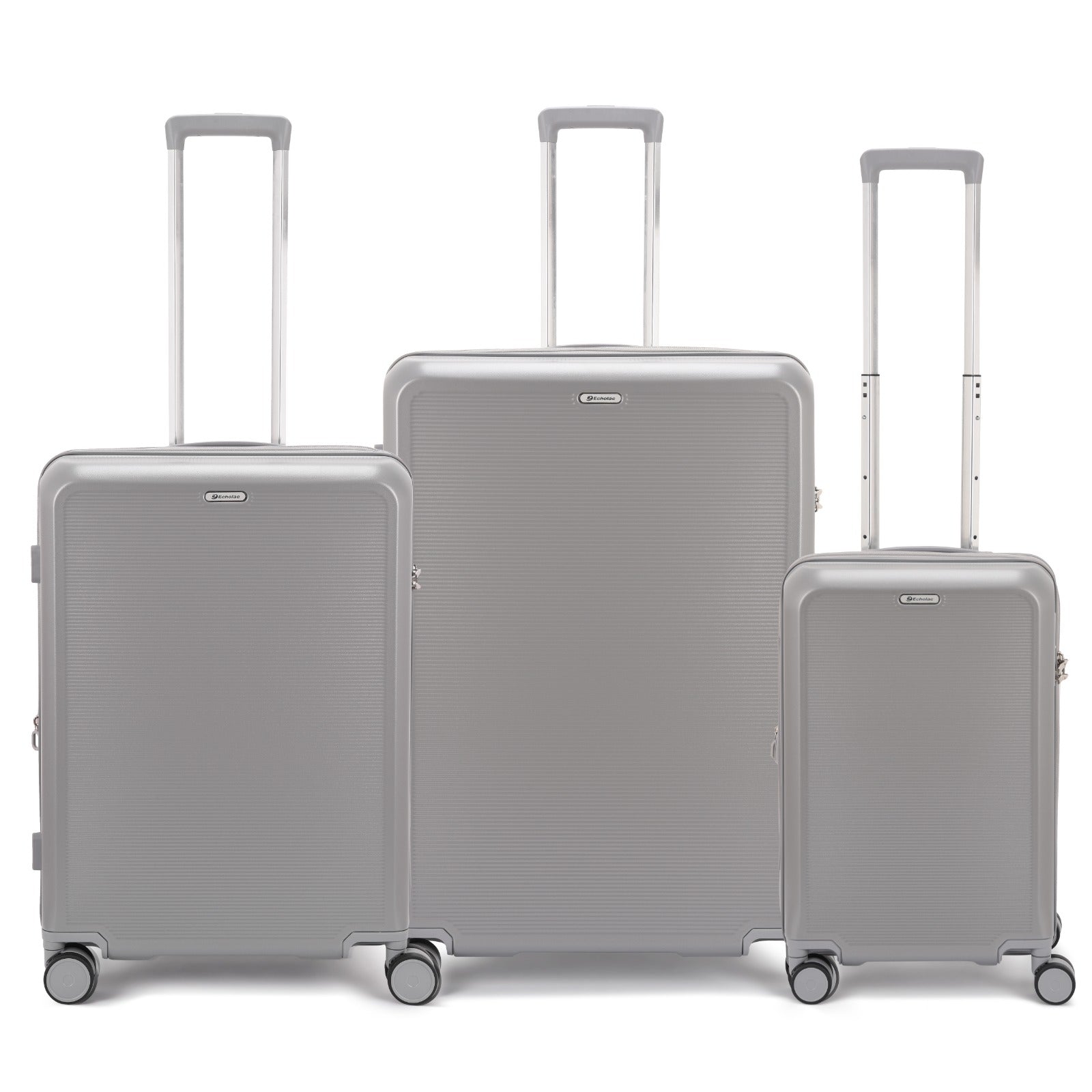 Echolac Sense 56+67+78cm Hardcase Expandable 4 Double Wheel 3 Piece Luggage Trolley Set