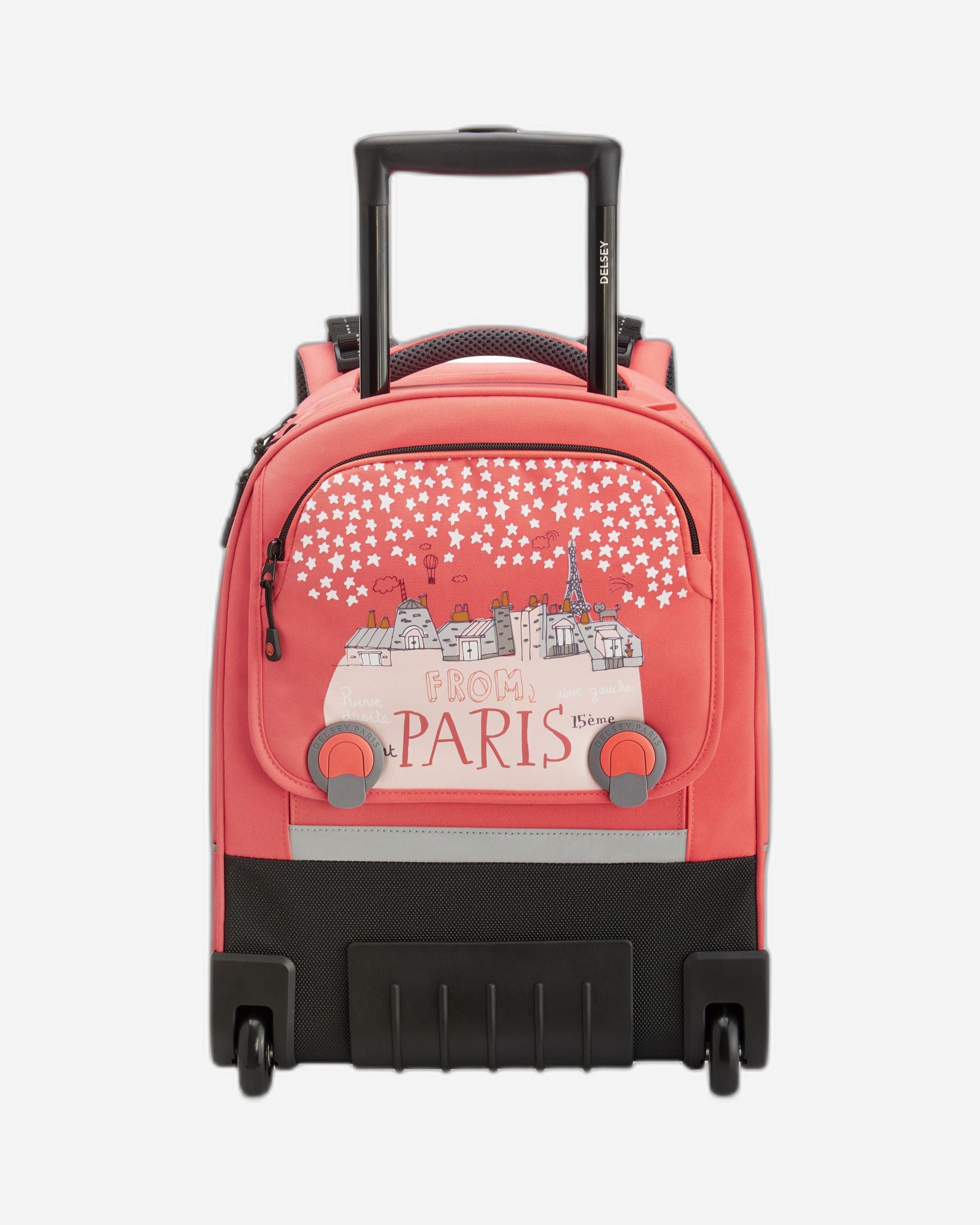 Delsey Paris Back To School 2021 Vertical Wheeled School Bags Coral / Pink