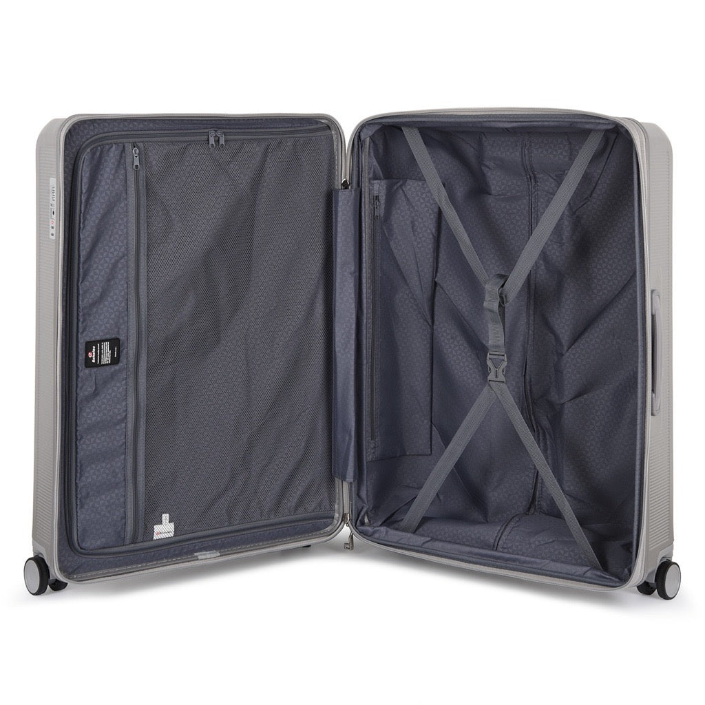 Echolac Sense 56+67+78cm Hardcase Expandable 4 Double Wheel 3 Piece Luggage Trolley Set