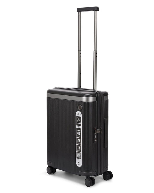Echolac Dynasty 55cm Hardcase Non-Expandable 4 Double Wheel Cabin Luggage Trolley Vulcan Grey - PC142 20 VULCAN GREY