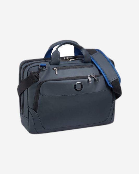 Delsey Paris Parvis Plus Laptop Case Satchel Water Resistant Grey