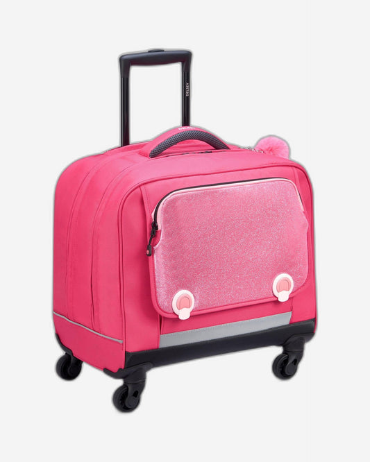 Delsey Paris Back to School 2022 Horizontal Wheeled School Bag Pink