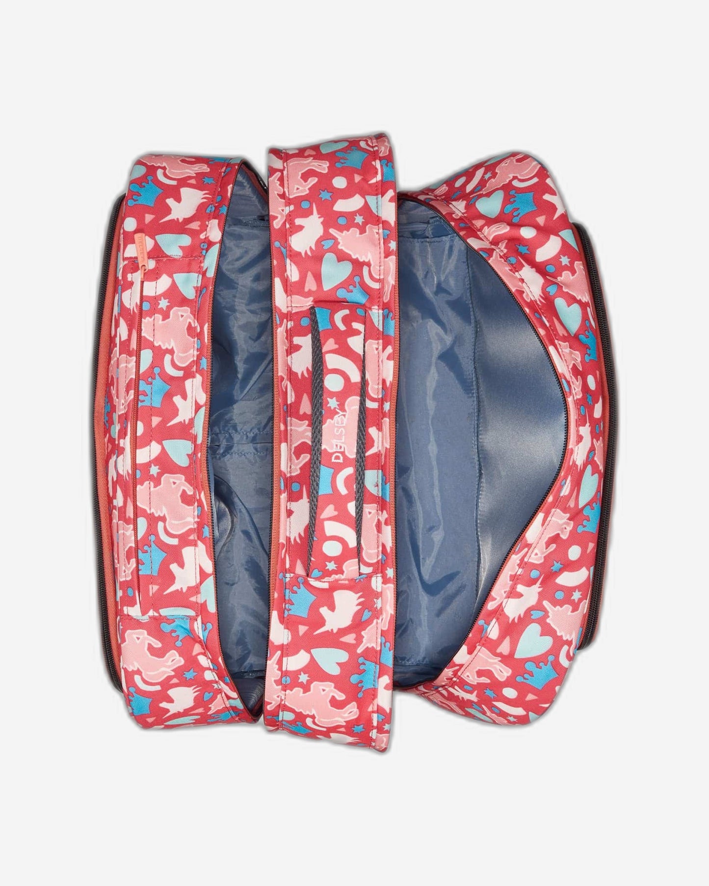 Delsey Paris Back to School 2022 Horizontal Wheeled School Bag Pink Printing