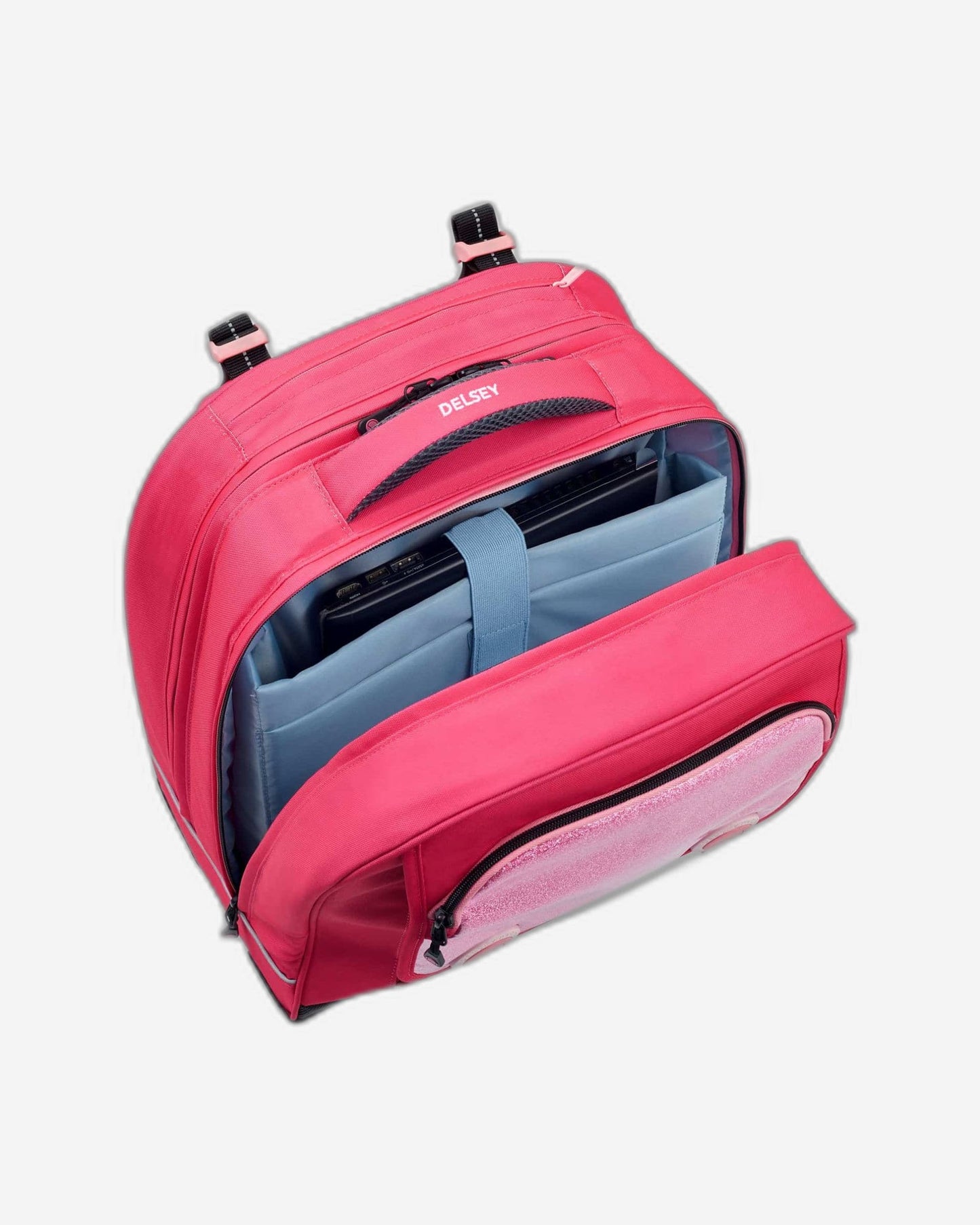 Delsey Paris Back to School Vertical Wheeled School Bag Pink