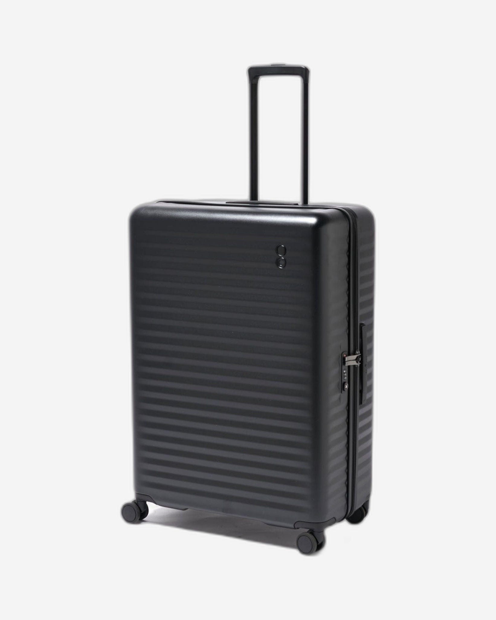 Echolac Celestra 75cm Hardcase Non-Expandable 4 Double Wheel Check-In Luggage Trolley Black - PC183 28 WOE Black