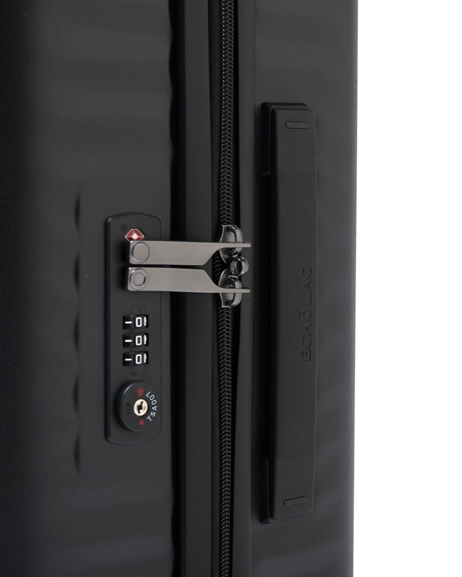 Echolac Celestra 75cm Hardcase Non-Expandable 4 Double Wheel Check-In Luggage Trolley Black - PC183 28 WOE Black