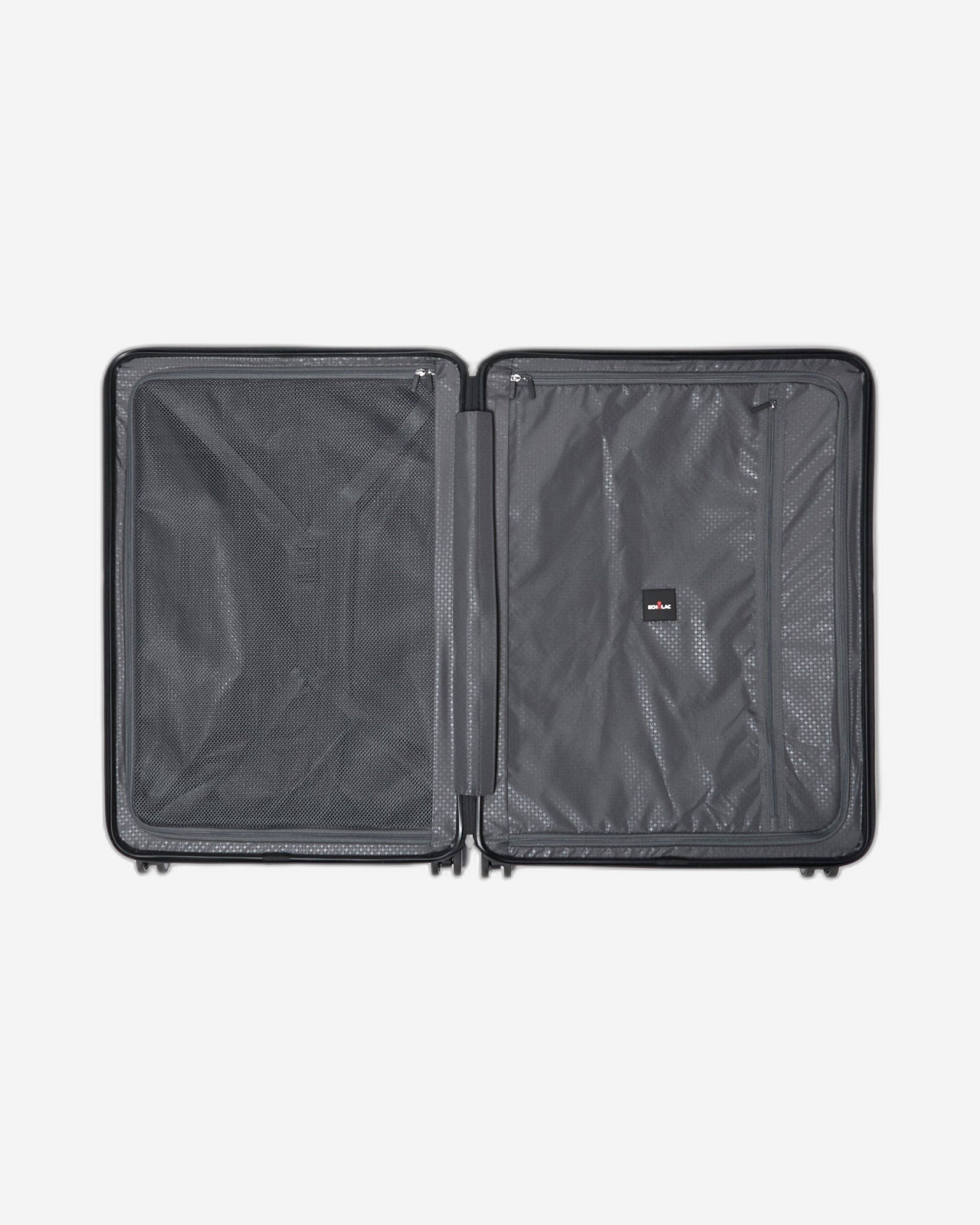 Echolac Celestra 75cm Hardcase Non-Expandable 4 Double Wheel Check-In Luggage Trolley Black - PC183 28 WOE Black