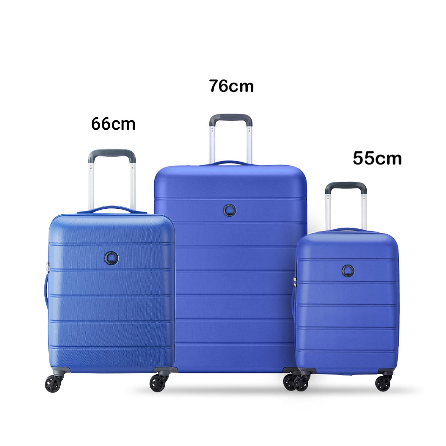 Delsey Paris Lagos 3 Piece Set Non-Expandable Luggage Trolley 55+66+76Cm