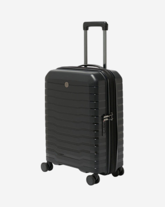 Echolac Lordnorth 58cm Hardcase Expandable 4 Double Wheel Cabin Luggage Trolley Black - PPT008 - 20 BLACK