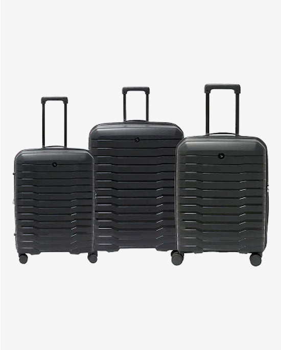 Echolac Lordnorth 58+68+77Cm Hardcase Expandable 4 Double Wheel 3 Piece Luggage Trolley Set