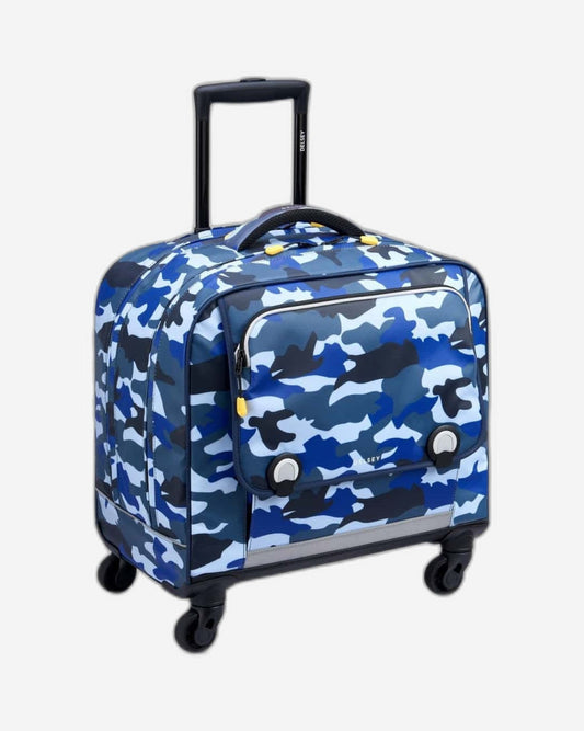 Delsey Paris Back to School 2023 Horizontal School Bag Camo Blue