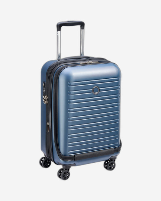 Delsey Paris Segur 2.0 55Cm Hardcase 4 Double Wheel Expandable Cabin Luggage Trolley Case Blue - 205880202