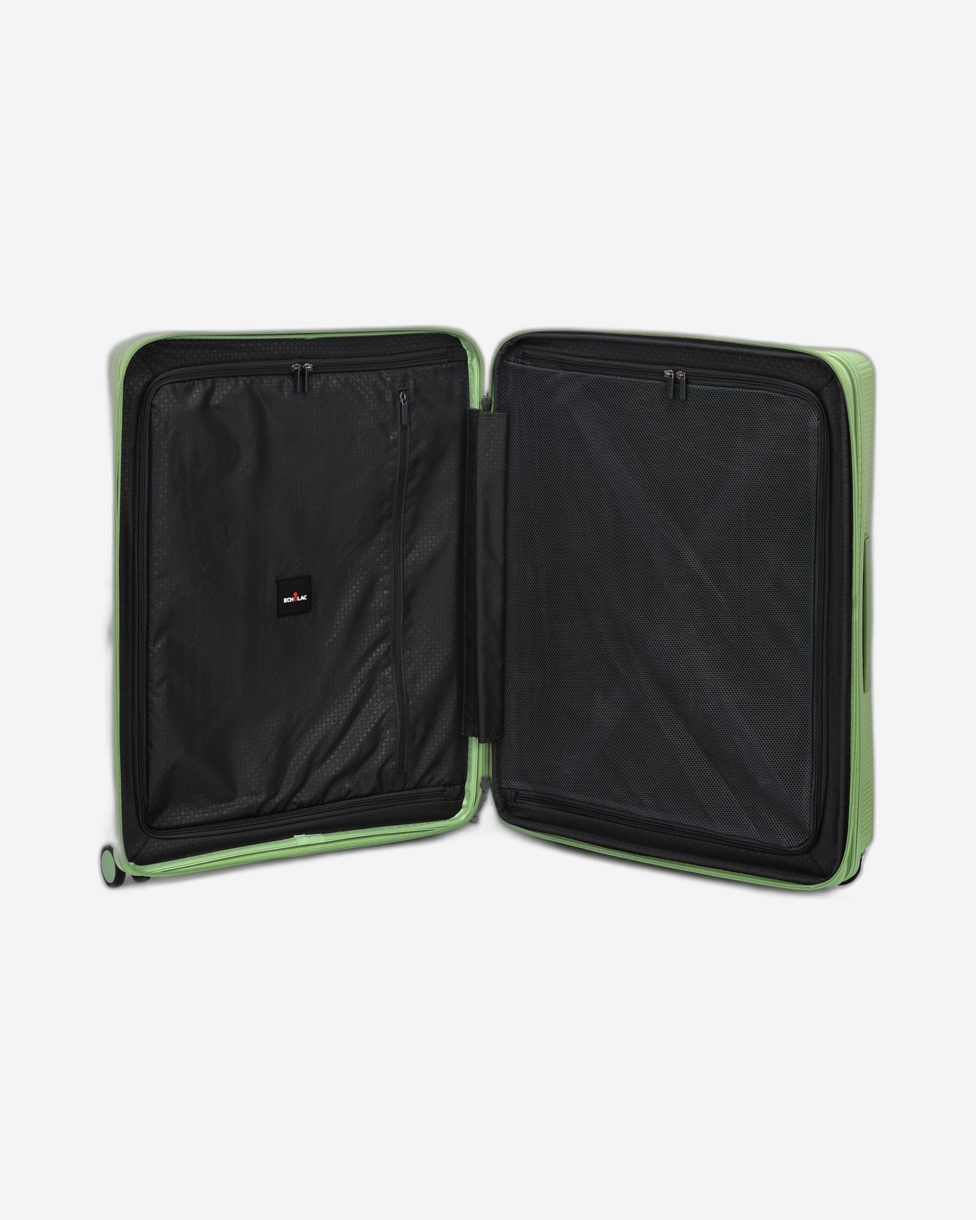 Echolac Forza 55+65+75cm Hardcase 4 Double Wheel Expandable Cabin & Check-In Luggage Trolley Set Reef Green