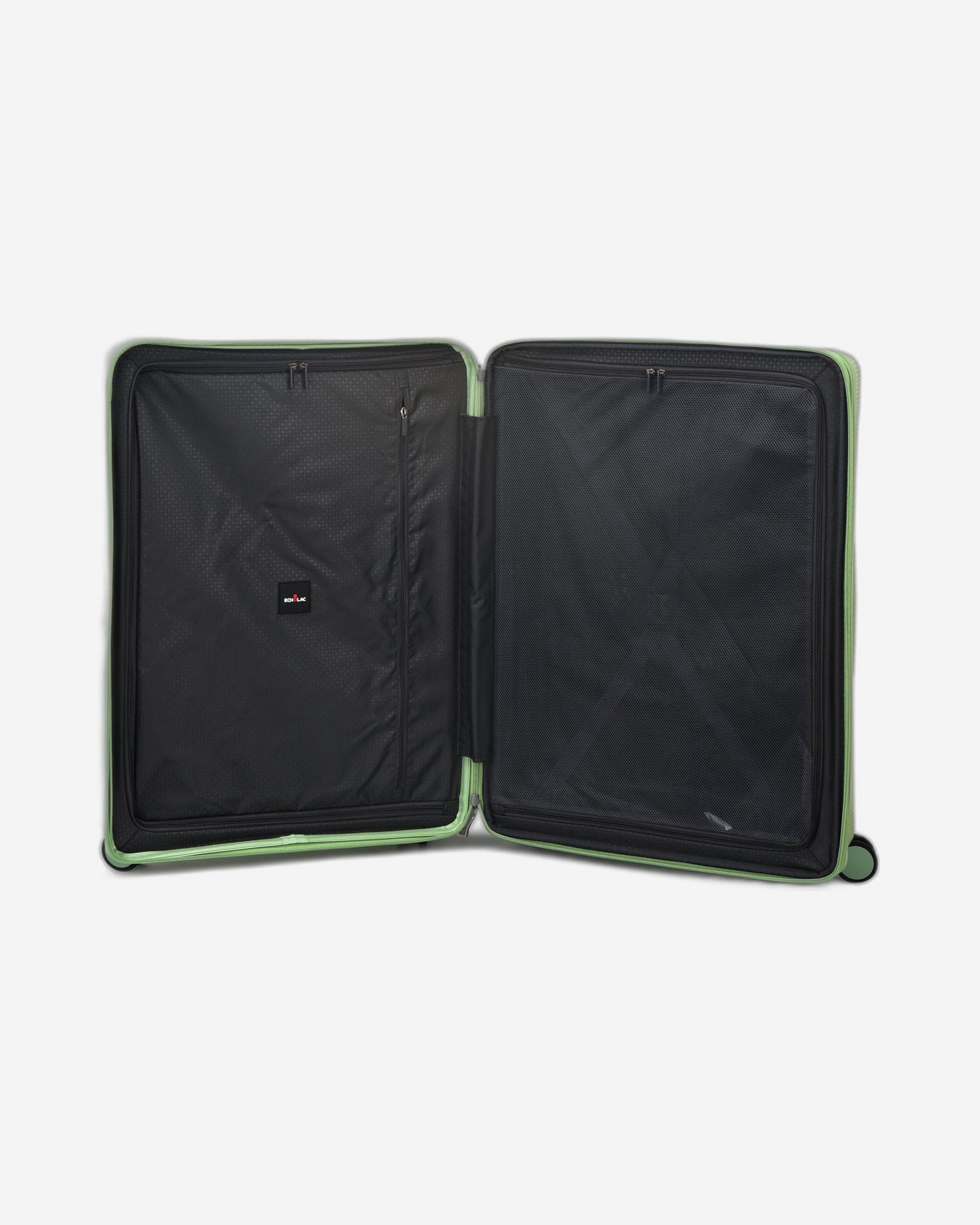 Echolac Forza 55+65+75cm Hardcase 4 Double Wheel Expandable Cabin & Check-In Luggage Trolley Set Reef Green