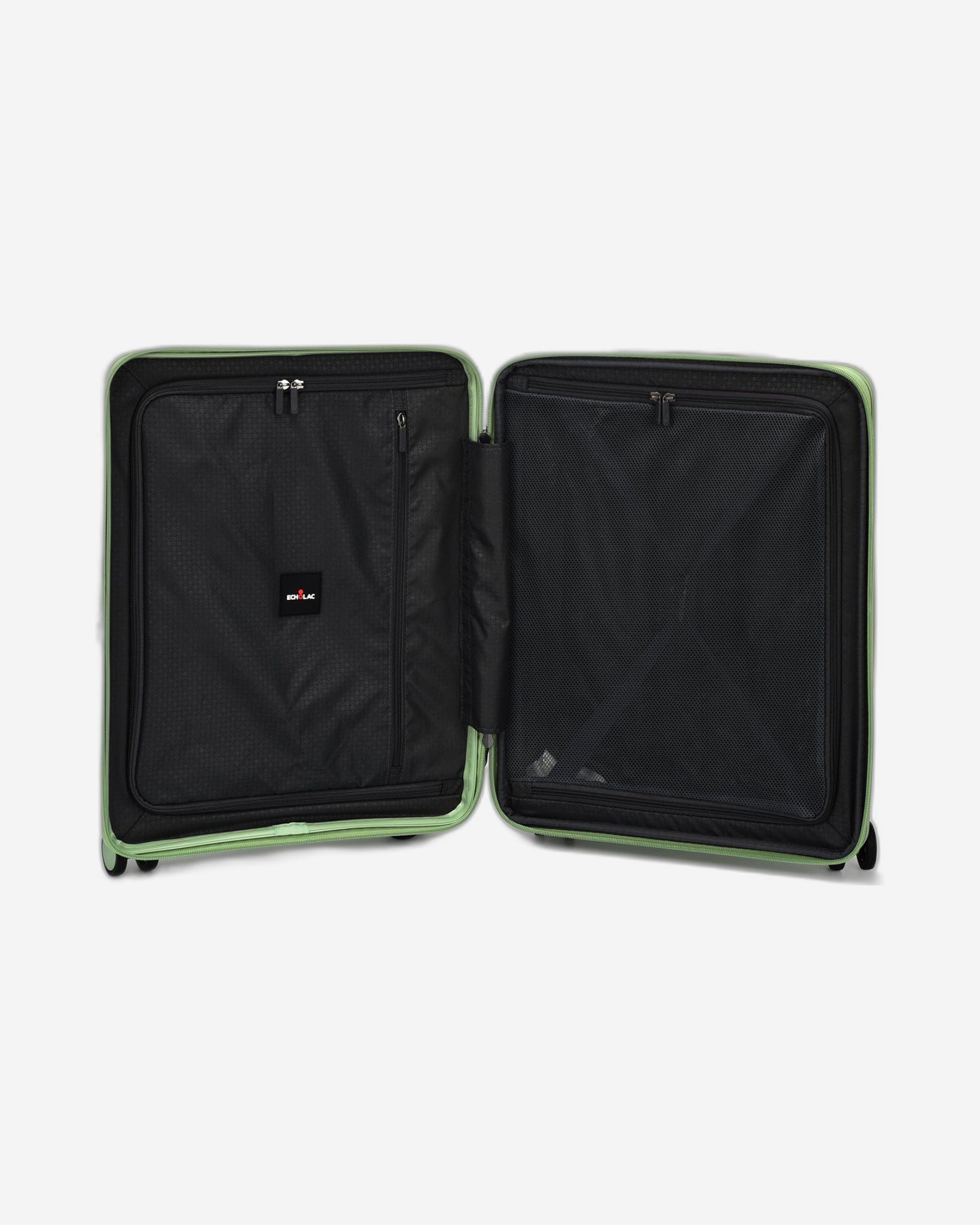 Echolac Forza 55+65+75cm Hardcase 4 Double Wheel Expandable Cabin & Check-In Luggage Trolley Set Reef Green